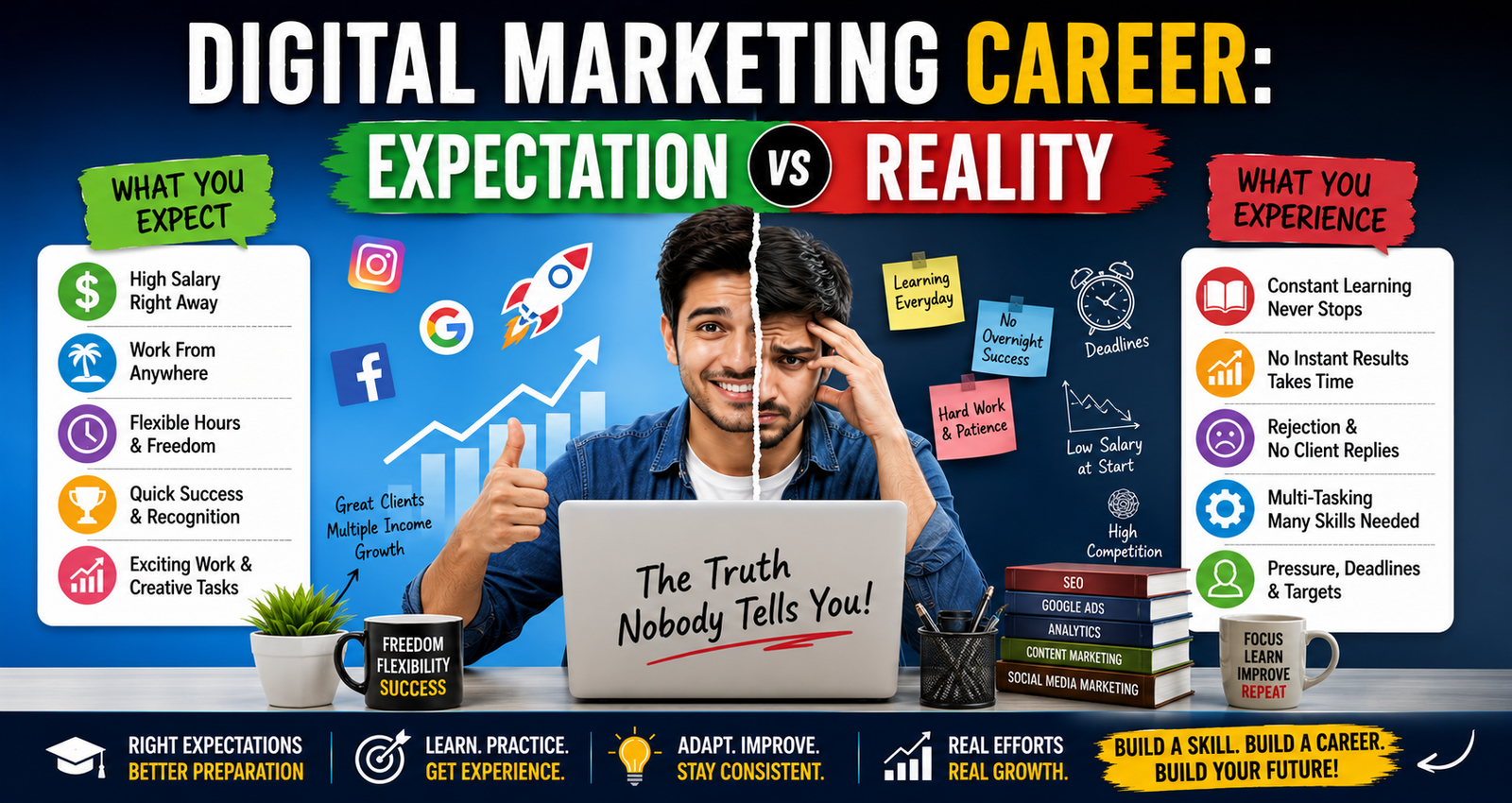 digital marketing career expectation vs reality