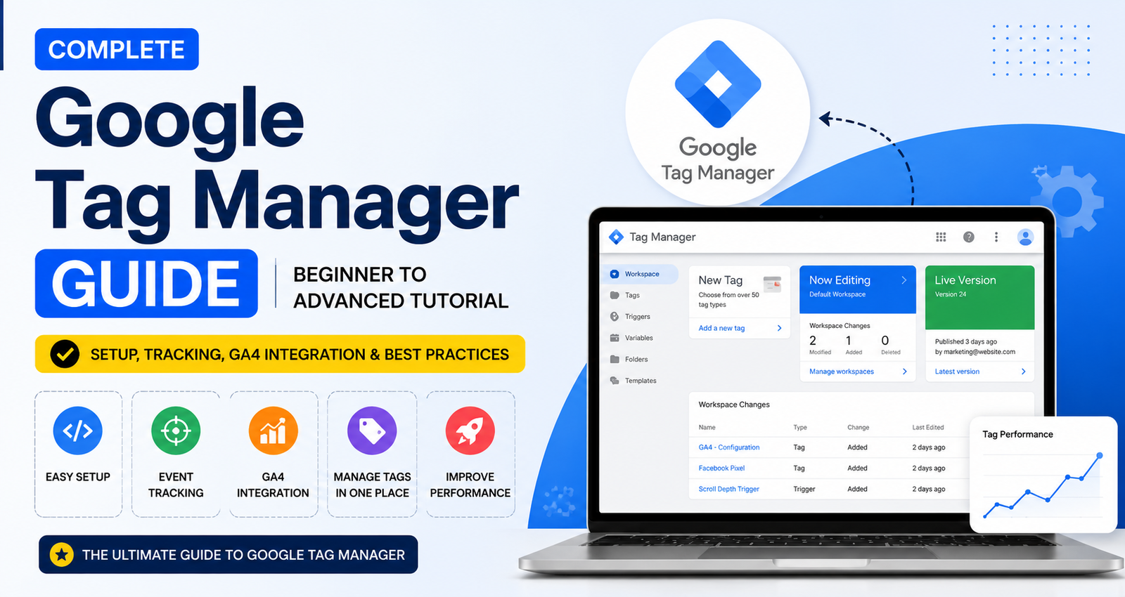 Google Tag Manager Guide for Beginners with GA4 Setup