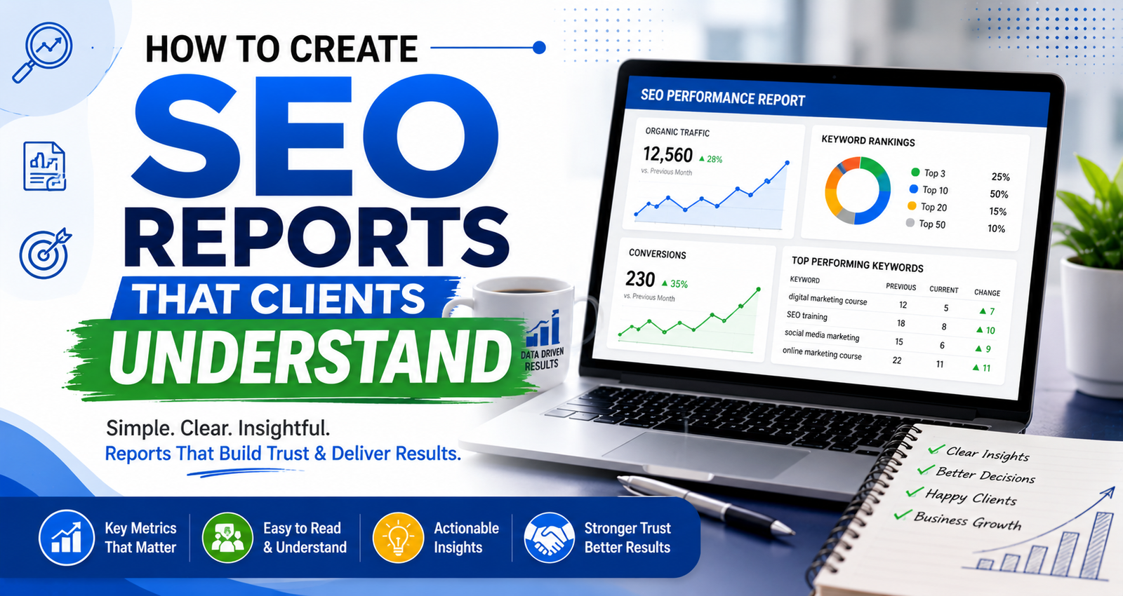 How to create SEO reports that clients understand with clear analytics and performance metrics